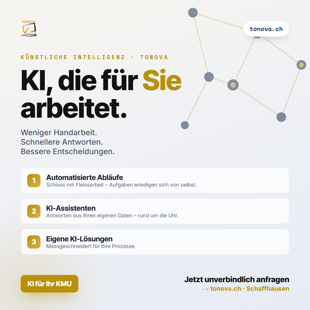 KI bei TONOVA – auf einen Blick
