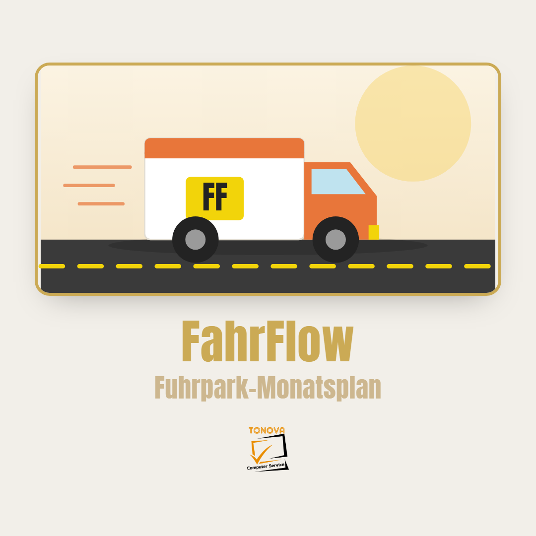 FahrFlow – Fuhrpark-Monatsplanung